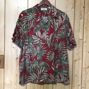 Caribbean tropical floral Hawaiian shirt LARGE